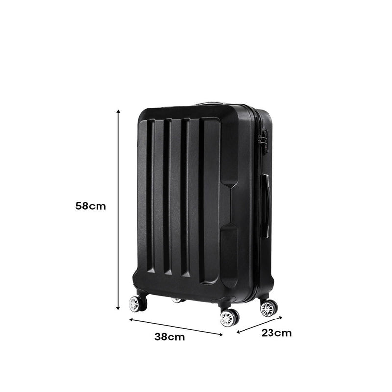 Slimbridge 20" Travel Luggage Lightweight Black 20 inch-1954802801674686466