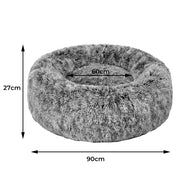 PaWz Pet Bed Cat Dog Donut Nest Calming M Charcoal Medium-1954802518781464578