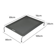 PaWz Elevated Trampoline Pet Bed Dog L Grey Large-1954802573634572290
