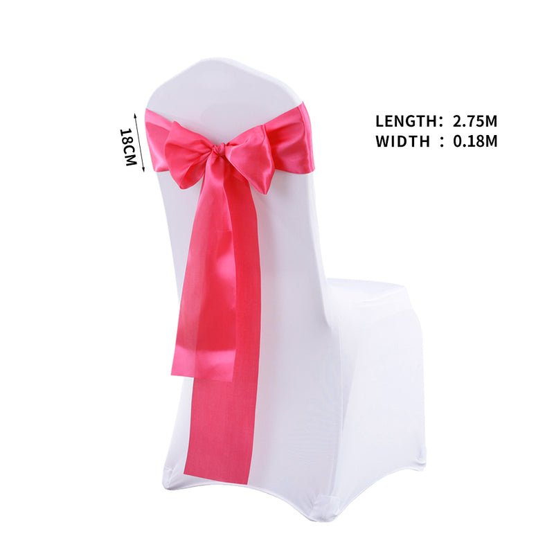 50x Satin Chair Sashes Cloth Cover Wedding Mauve-1954802695252611074