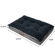 Dog Calming Bed Warm Soft Plush Comfy L Grey Large-1954802526759030786