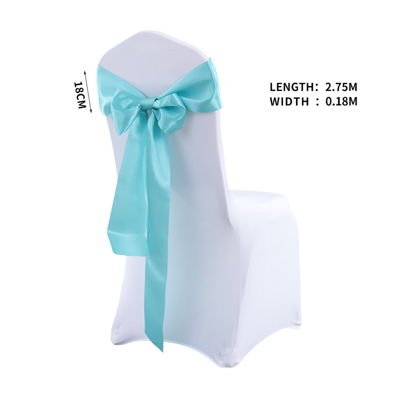 50x Satin Chair Sashes Cloth Cover Wedding Tiffany-1954802695655264258