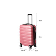 Slimbridge 24"Luggage Case Suitcase Rose Gold 24 inch-1954802814672834562