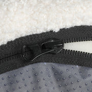 Pawz M Size Orthopedic Dog Bed with Sherpa Plush Removable Cover in White-1954802482236493827