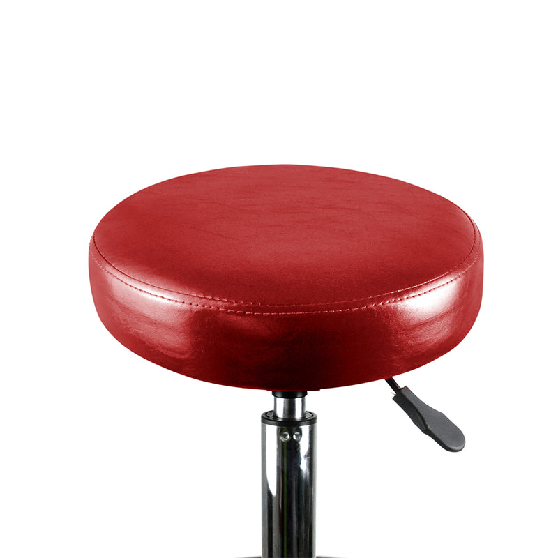 Levede Salon Stool Swivel Barber Stools Red-1954802612465438723