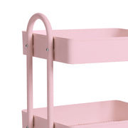 Levede 3 Tiers Kitchen Trolley Cart Pink-1954802728702185475