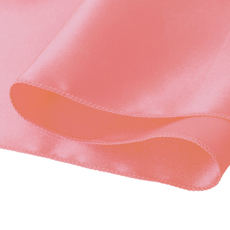 50x Satin Chair Sashes Cloth Cover Wedding Coral-1954802694447304707