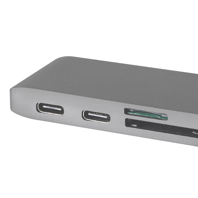 USB 3.0 Type-C HUB 6 Port Powered Adapter Grey-1954802839679275011