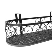Levede Plant Stand Outdoor Indoor Home Black Oval-1954802666530017284