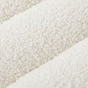 Pawz M Size Orthopedic Dog Bed with Sherpa Plush Removable Cover in White-1954802482236493828