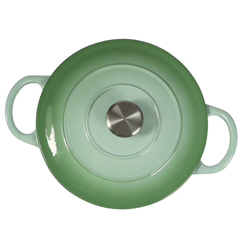 TOQUE 4L Enamel Dutch Oven Pot in Green Colour-1954802795852992516