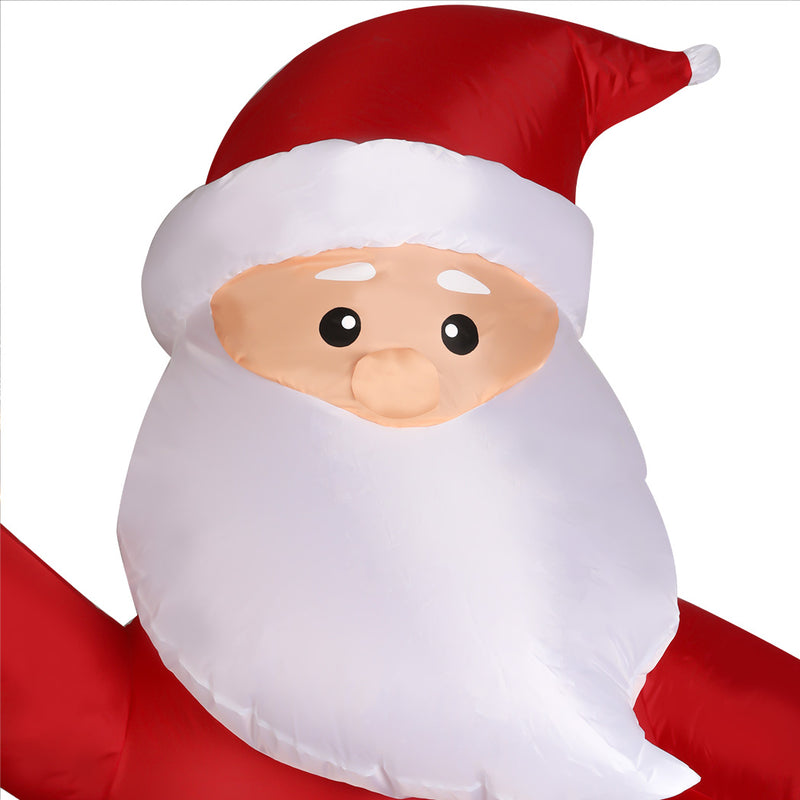Santaco Christmas Inflatable Outdoor Santa Claus Elk 2.2M Xmas Decoration Light-1952534168298721284