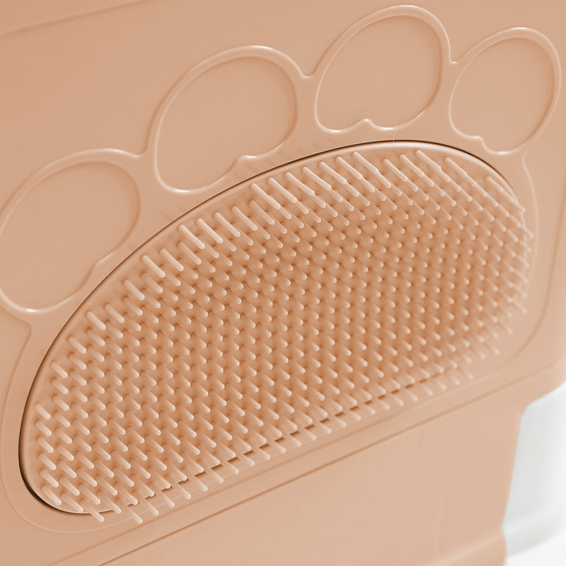 PaWz Foldable Cat Litter Box Tray Enclosed Pink-1954802553183145988