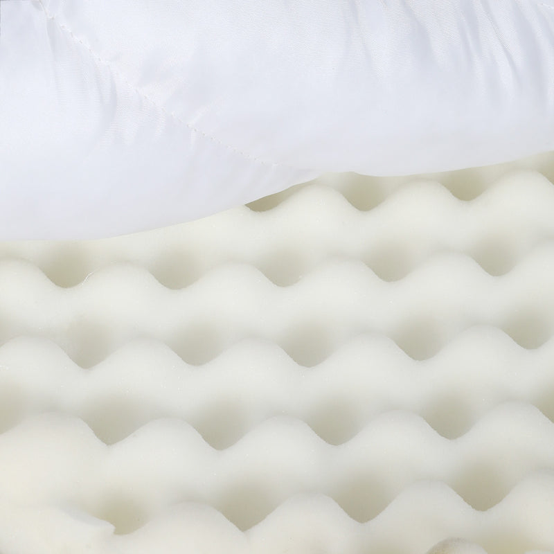 Pawz M Size Orthopedic Dog Bed with Sherpa Plush Removable Cover in White-1954802482236493829