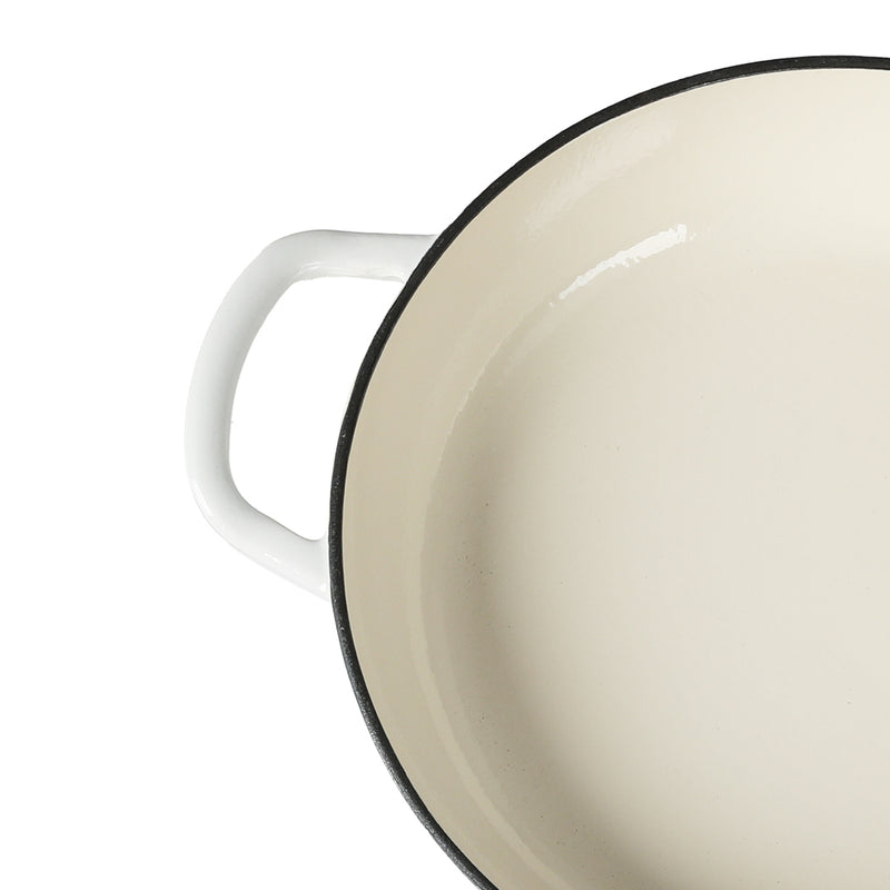 TOQUE 3.5L Enamel Dutch Oven Pan in White Colour-1954802796725407749