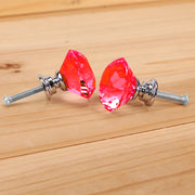 16 Pcs Red Crystal Knobs Diamond 40mm Large Red-1954802684519387141