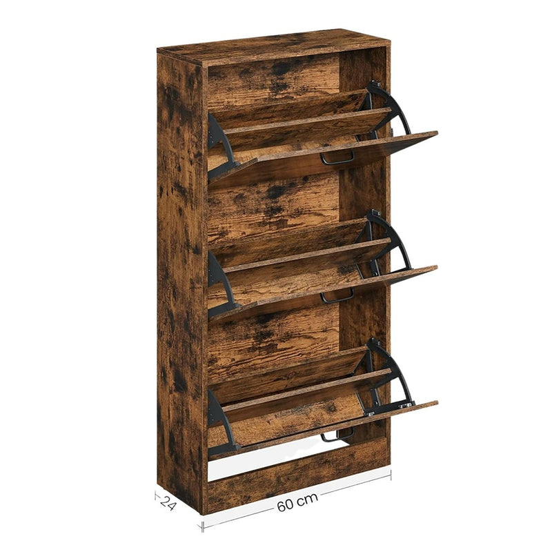 VASAGLE 3 Tier Shoe Cabinet