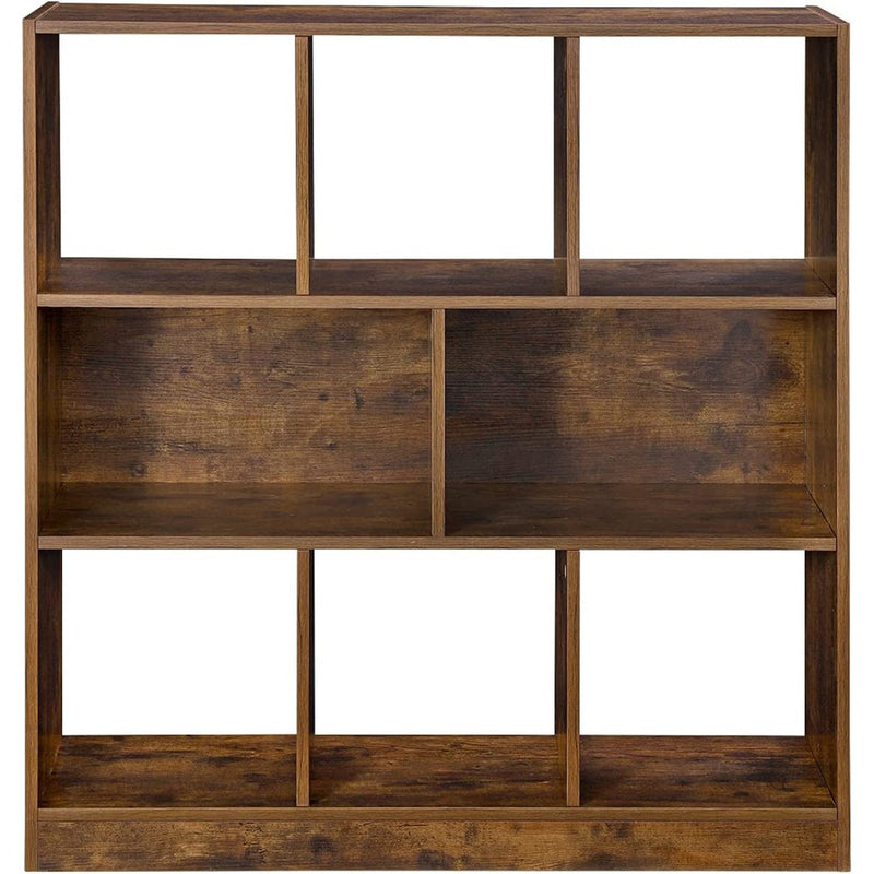 VASAGLE Bookcase with Open Shelves Rustic Brown