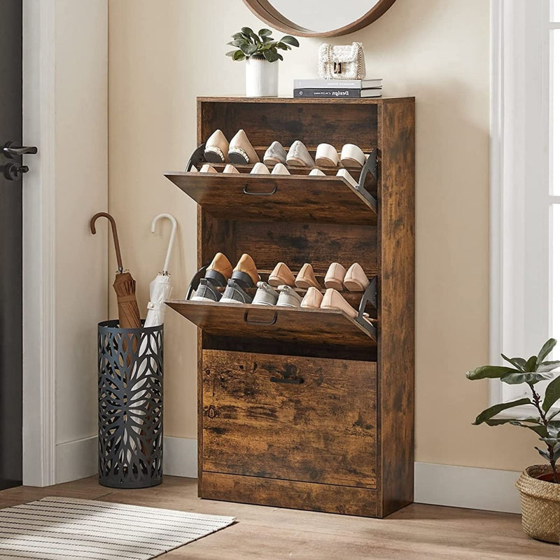 VASAGLE 3 Tier Shoe Cabinet