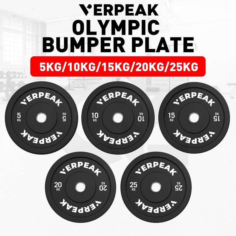 VERPEAK Black Olympic Bumper Weight Plates (20kg)