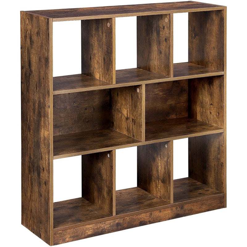 VASAGLE Bookcase with Open Shelves Rustic Brown