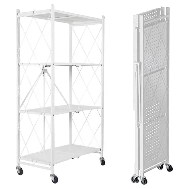 EKKIO Foldable Storage Shelf 4 Tier (White)