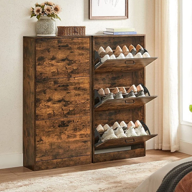 VASAGLE 3 Tier Shoe Cabinet