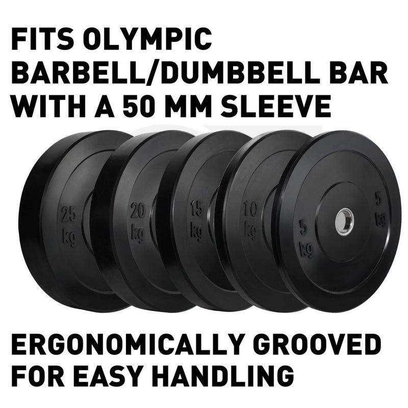 VERPEAK Black Olympic Bumper Weight Plates (20kg)