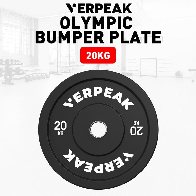 VERPEAK Black Olympic Bumper Weight Plates (20kg)