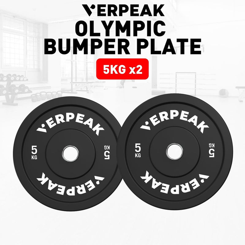 VERPEAK Black Olympic Bumper Weight Plates (20kg)