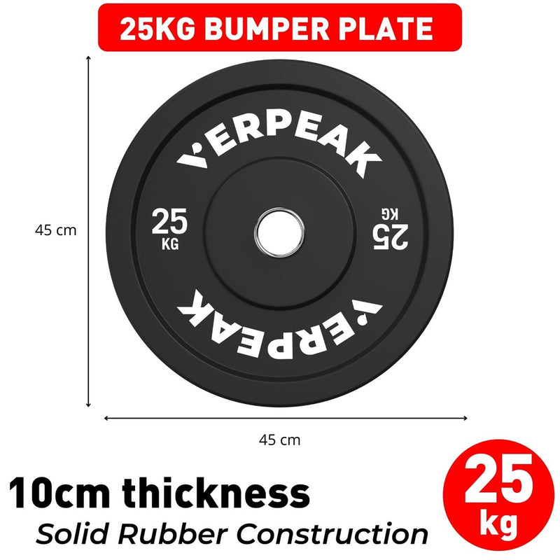 VERPEAK Black Olympic Bumper Weight Plates (20kg)