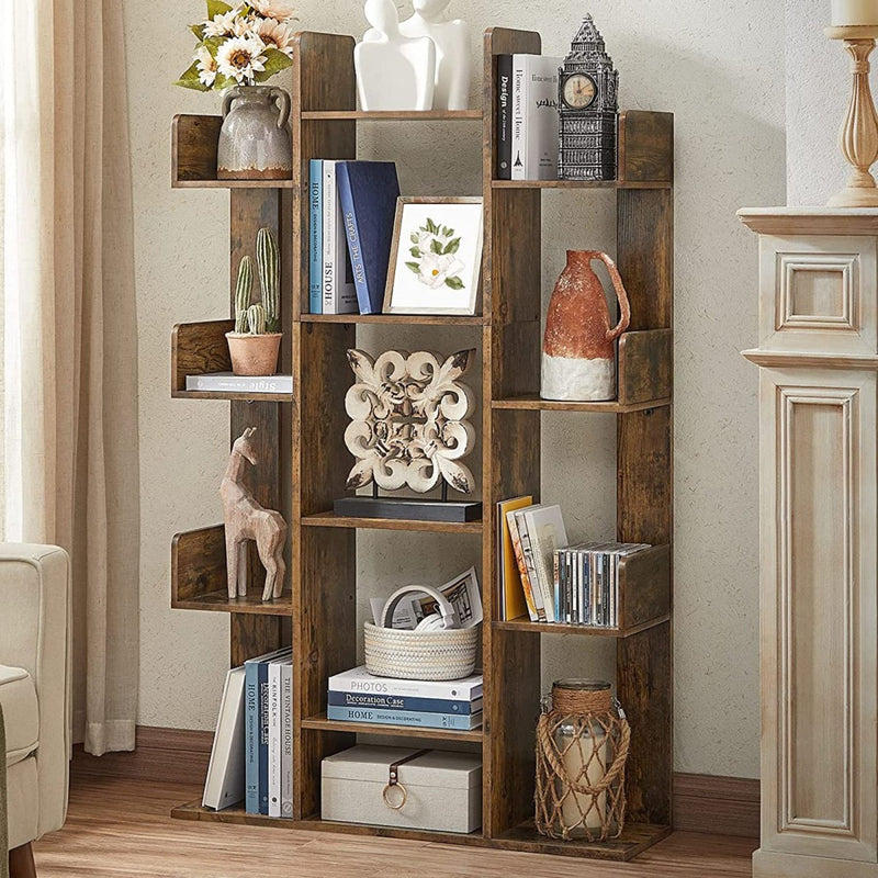 VASAGLE Tree-Shaped Bookcase Rustic Brown