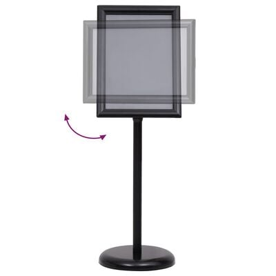 vidaXL Poster Stands 2 pcs Black 32.7 x 24 x 108 cm Aluminium