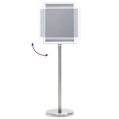 vidaXL Poster Stands 2 pcs Silver 32.7 x 24 x 108 cm Aluminium