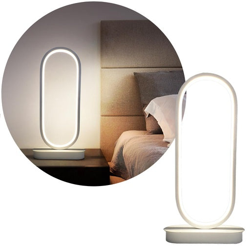 GOMINIMO LED Aluminium Desk Night Lamp Oval Shape (White)