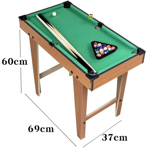 GOMINIMO 69cm Mini Pool Game Table with 2 Sticks (Wooden and Green)