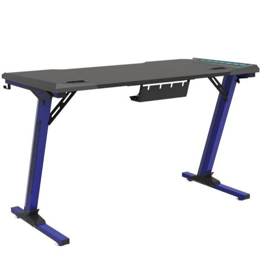 EKKIO RGB Gaming Desk Z Shape Blue 140cm