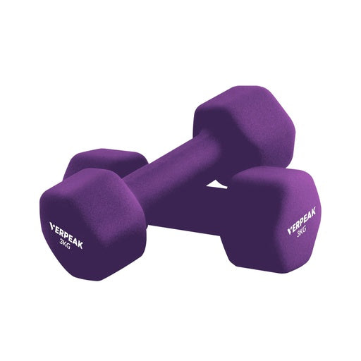 VERPEAK Neoprene Dumbbell 3kg x 2 (Purple)