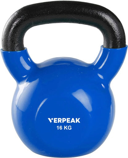 VERPEAK Vinyl Kettlebell 16 KG (Blue)