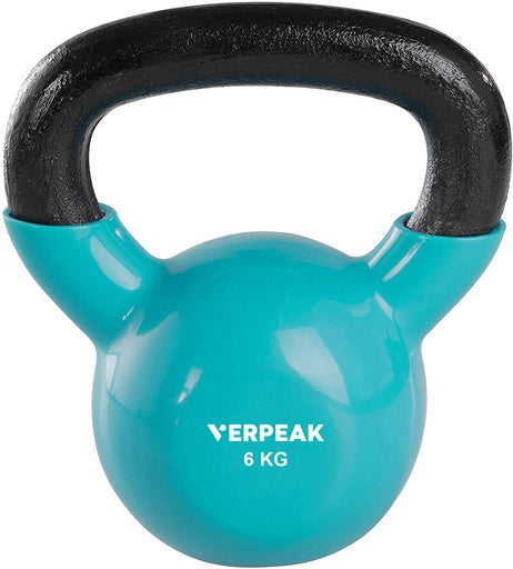 VERPEAK Vinyl Kettlebell 6kg (Turquoise)