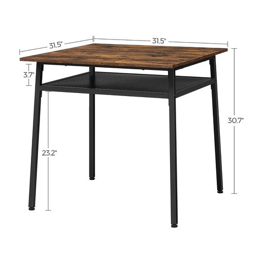 VASAGLE Dining Table with Storage Compartment