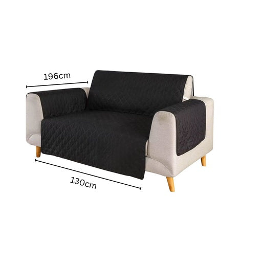 FLOOFI Pet Sofa Cover 2 Seat (Black)