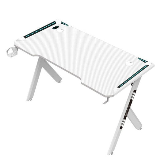 EKKIO RGB Gaming Desk Y Shape White 140cm