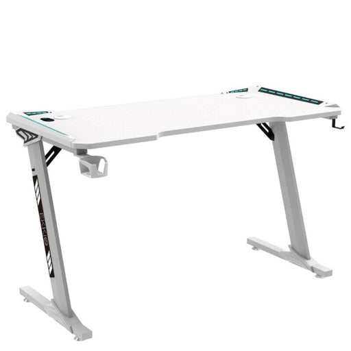 EKKIO RGB Gaming Desk Z Shape White 140cm