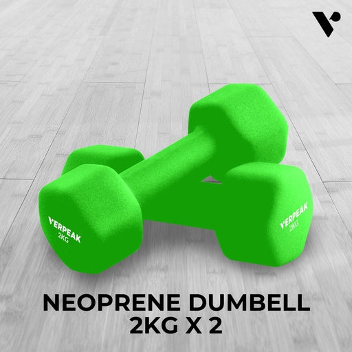 VERPEAK Neoprene Dumbbell 2kg x 2 (Green)