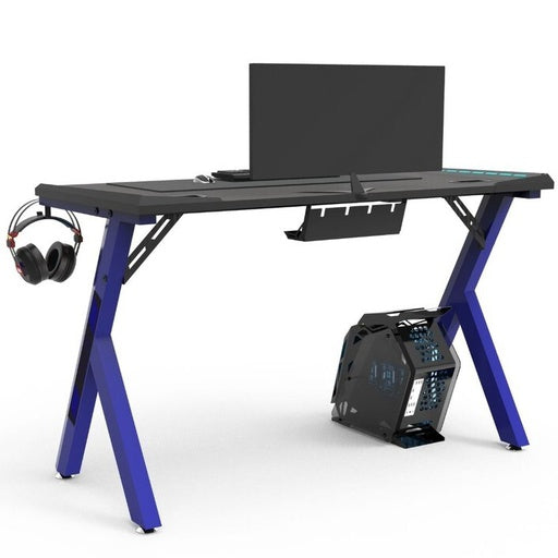 EKKIO RGB Gaming Desk Y Shape Blue 140cm