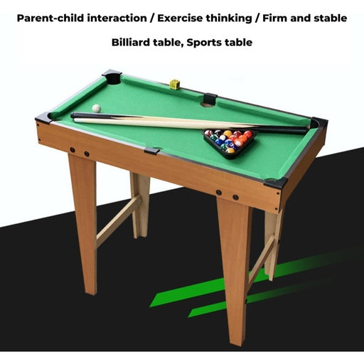 GOMINIMO 69cm Mini Pool Game Table with 2 Sticks (Wooden and Green)