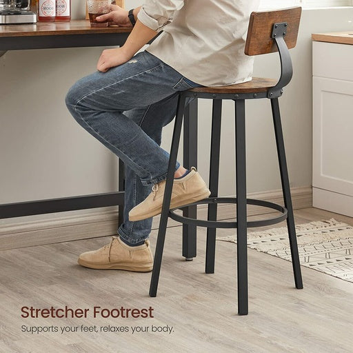 VASAGLE Tall Bar Stools (Set of 2)