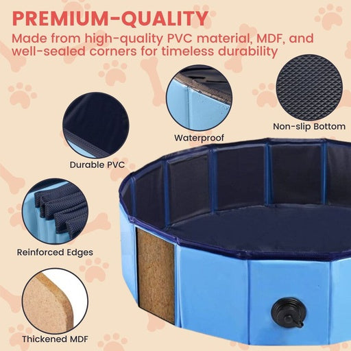 Floofi Pet Pool 120cm*30cm Blue Circle FI-SB-110-HR