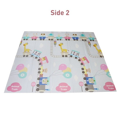 GOMINIMO Baby XPE Foam Reversible Playmat 200x180x1cm (Animal Tree & Train)